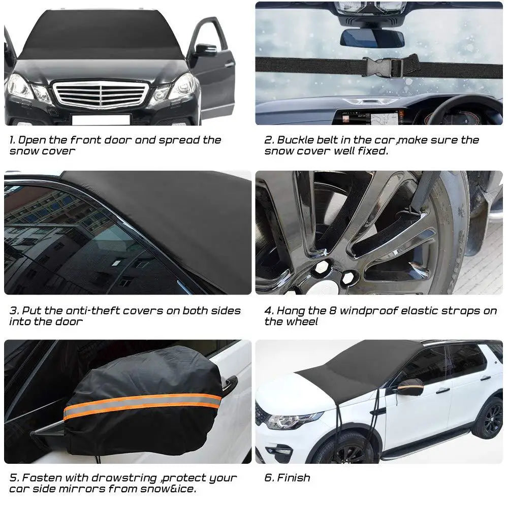 Car Cover Sunshield Dust Waterproof Protection Outdoor Exterior ProtectorUniversal Car Front Windshield Cover Sun Shade Snow
