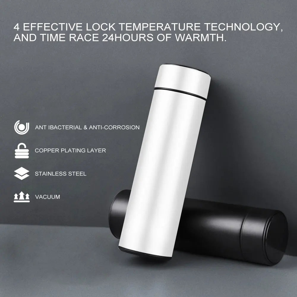 Stainless Steel Car Thermos Mug Smart Insulation Cup Water Bottle Accessories For Jeep JAC KIA Isuzu Lexus Lada Kia Land Rover