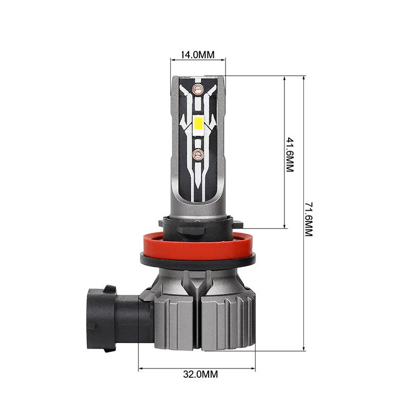 2PCS 30000LM E2 LED Headlight H4 9003 H7 H1 H3 9005 HB3 9006 HB4 H8 H9 H11 H16JP 9012 HIR2 880 881 H27 LED Fog Lamp Bulbs