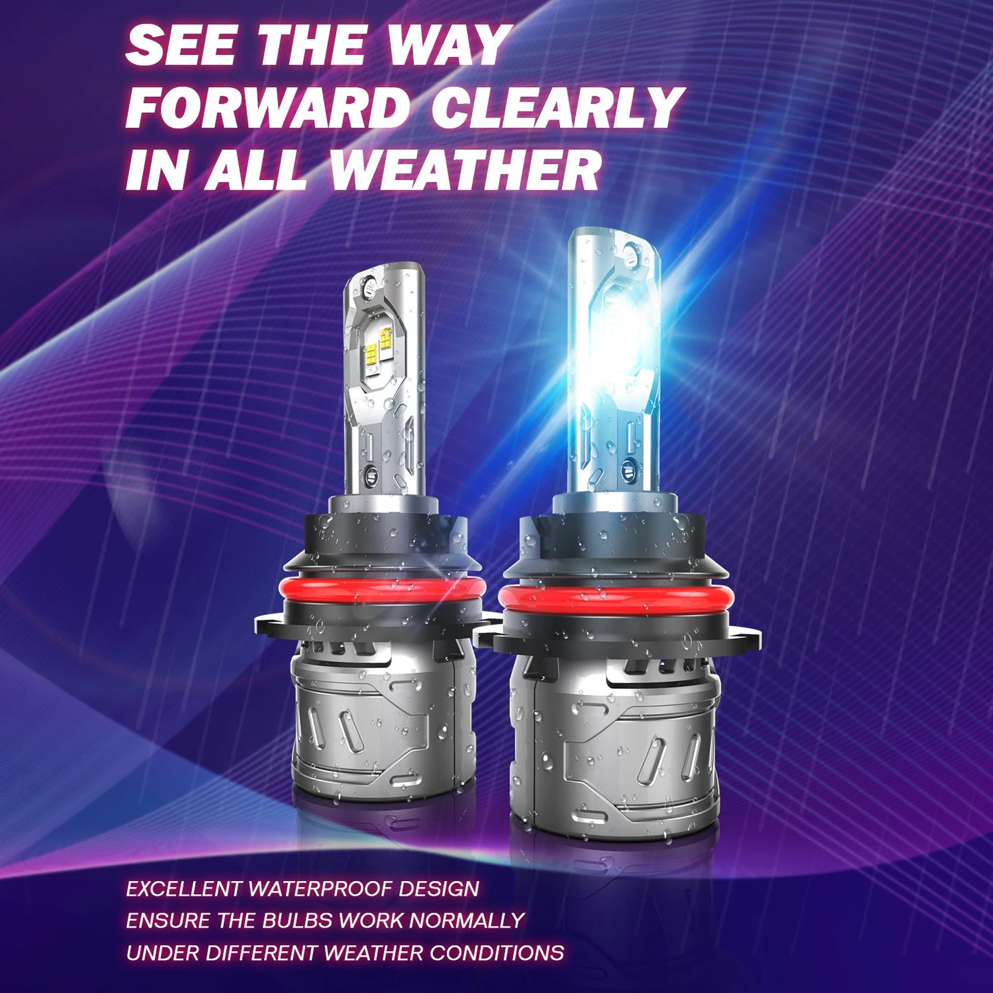 2Pcs Canbus 9007 HB5 LED Headlight Bulbs 14000LM 100W Mini Size Headlamps For Suzuki Vitara Samurai Jimny Swift Grand Vitara