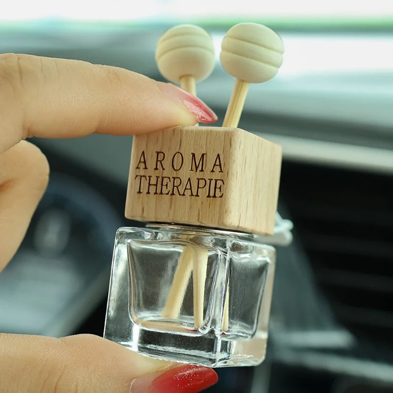 8ml Car Air Freshener Perfume Clip Empty Glass Bottle Fragrance Ornament Vent Outlet Diffuser Empty Essential Oil Glass