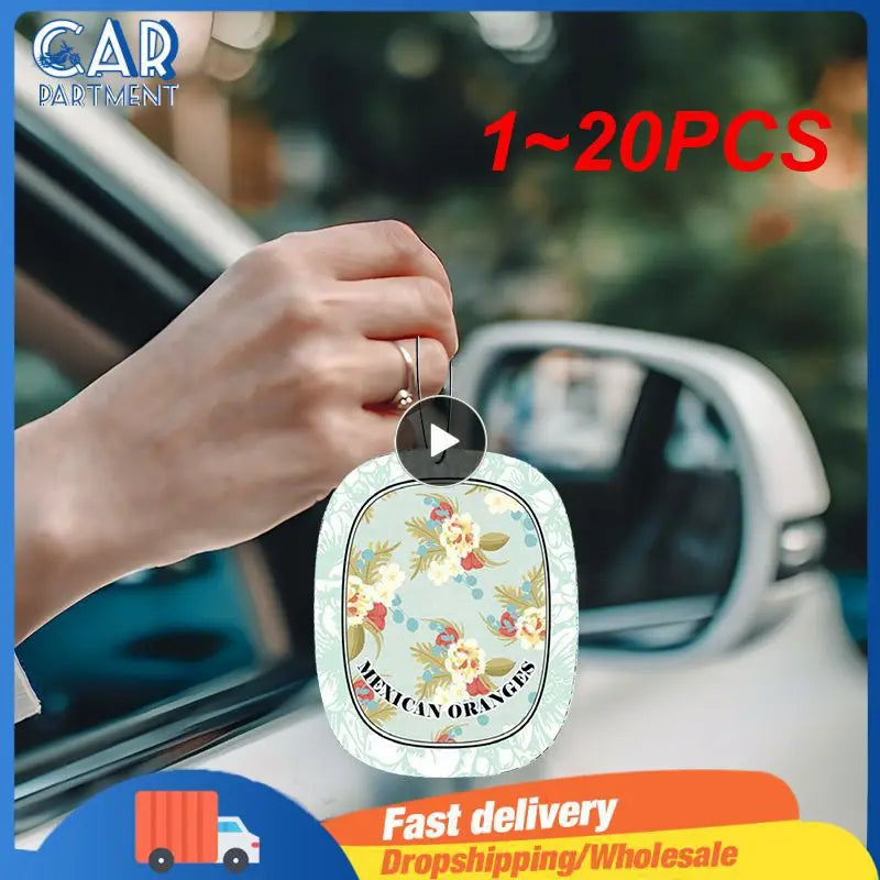 1~20PCS Car Supplies Anti-flavor Fragrance Paper Hanging Piece Lovable Not Pungent Car Solid Jewelry Car Accessories Portable