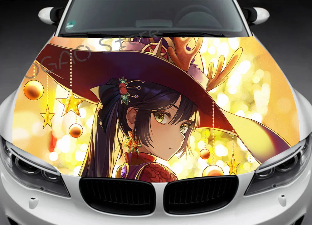 Genshin Impact Car Hood Decal, Vinyl, Sticker, Abstract Cool, Graphic, Wrap Decal, Truck Decal, Truck Graphic, Bonnet Decal