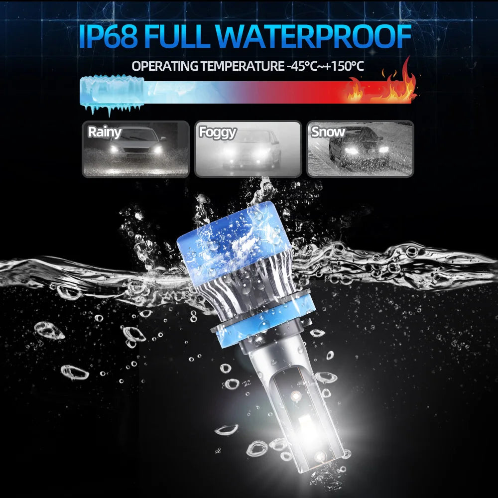 Canbus LED Headlight Bulbs 60000LM Car Lights 12V Auto Fog Lamp For Ford F150 Crew Cab Pickup 2015-2018 2019 2020 2021 2022 2023