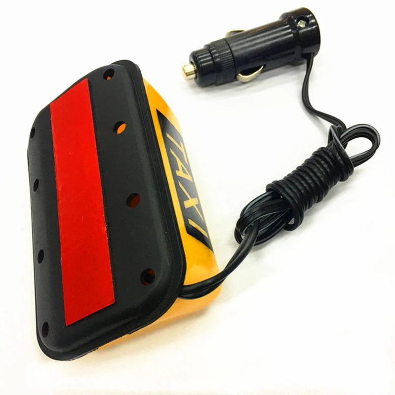 Car Taxi Lights LED Sign Decor Glowing Decor Auto Dome Lights Taxi Lights TAXI-COB Taxi Light with DC12V Car Charger Inverter
