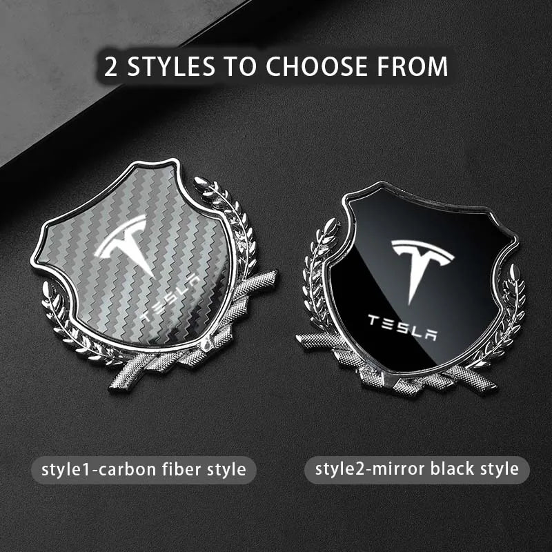 Car Stickers 3D Metal Accsesories Auto Accessory Triangle Window Sticker For Tesla Model 3 Model X Model S Model Y 2021 2022