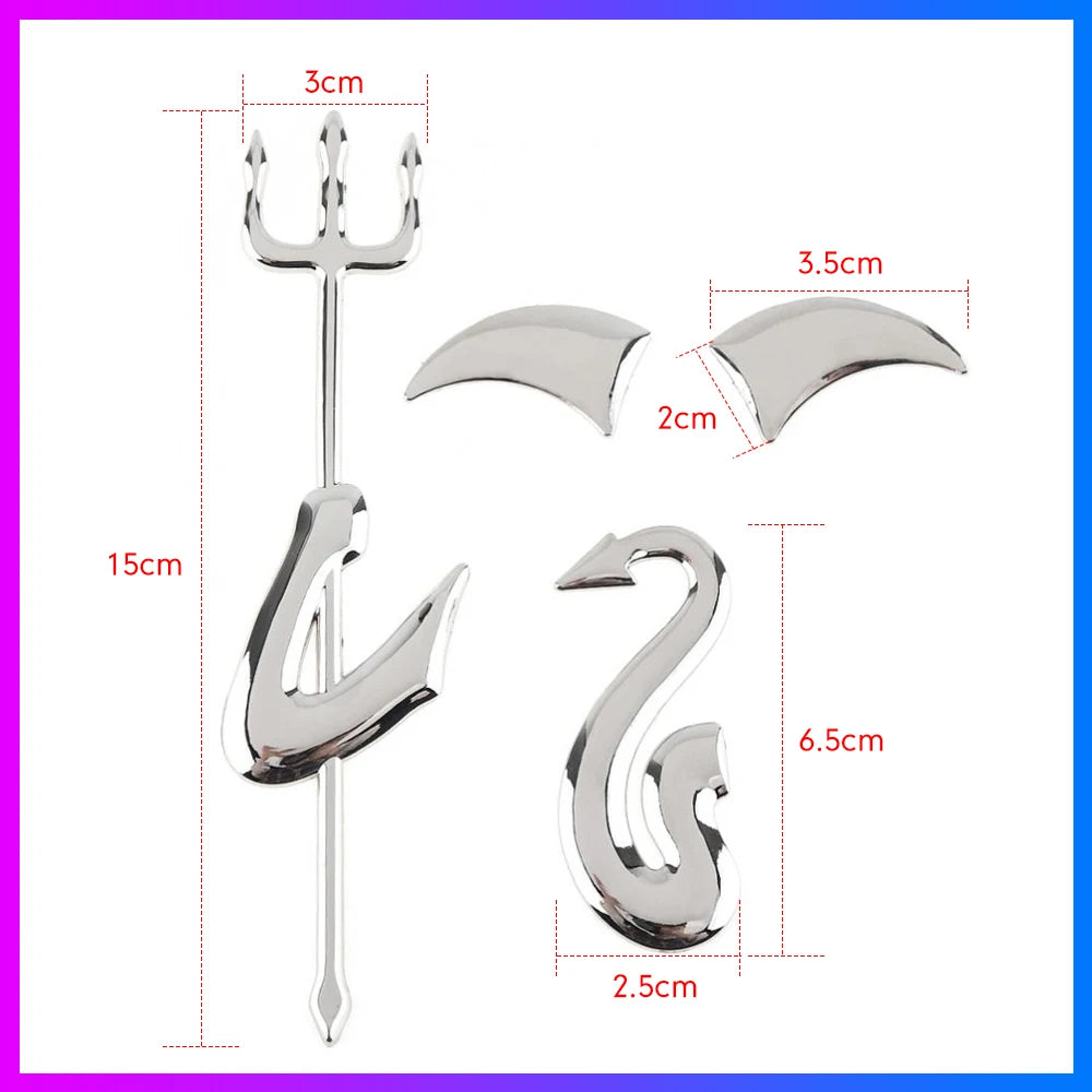 KUNFINE 1pc Cute 3D Devil Style Demon Car Stickers Auto Emblem Logo Car Styling Paper Decoration, Car LOGO Sticker hot selling