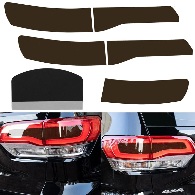 Taillight Rear Reflector Light Overlay Tint Covers Decal , for 2014-2021 Jeep Grand Cherokee (Vinyl)-6 Pcs/Set