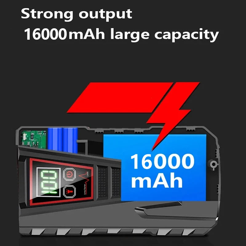 1200A Portable Car Jump Starter Power Bank Car Booster Charger 12V Starting Device Petrol Diesel Car Emergency Booster