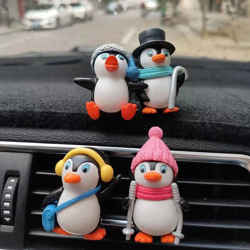 Cute Cartoon Little Penguin Car Air Freshener Car Air Conditioning Outlet Aromatherapy Perfume Diffuser Auto Interior Decoration