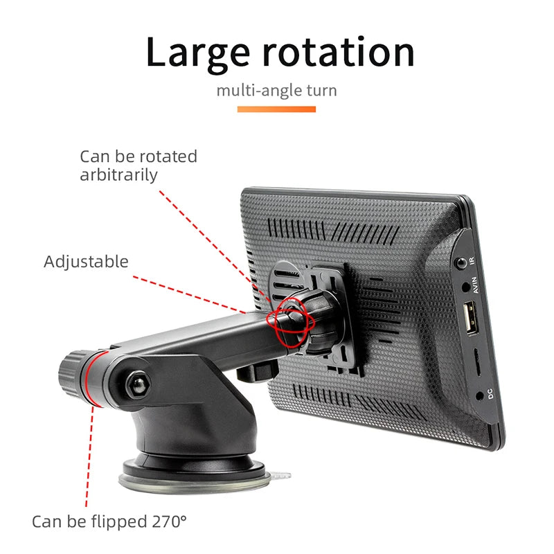 Universal 7inch Car Radio Multimedia Video Player Wireless Carplay And Wireless Android Auto Touch Screen Sun Visor B500