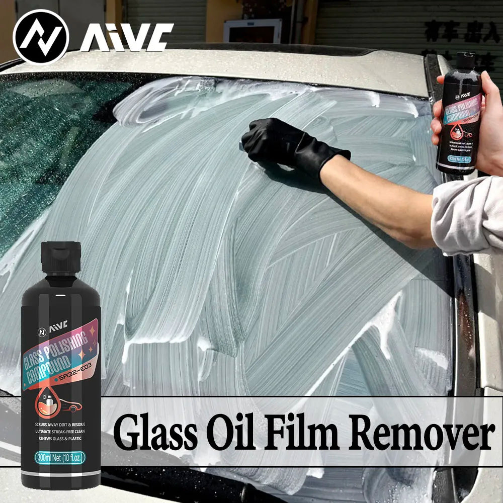 Car Glass Oil Film Remover Aivc Glass Polishing Compound Windshield Cleaner Car Glass Polishing Clear Window Auto Detailing