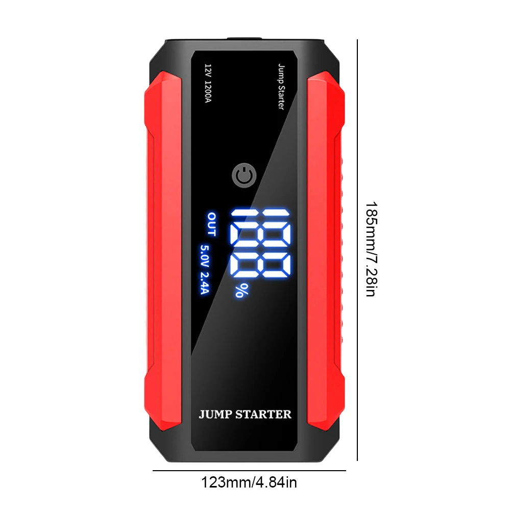 12V Car Jump Starter 30000mAh Portable Emergency Battery Booster LED Flashlight Power Bank Car Quick Starter Car Starting Device