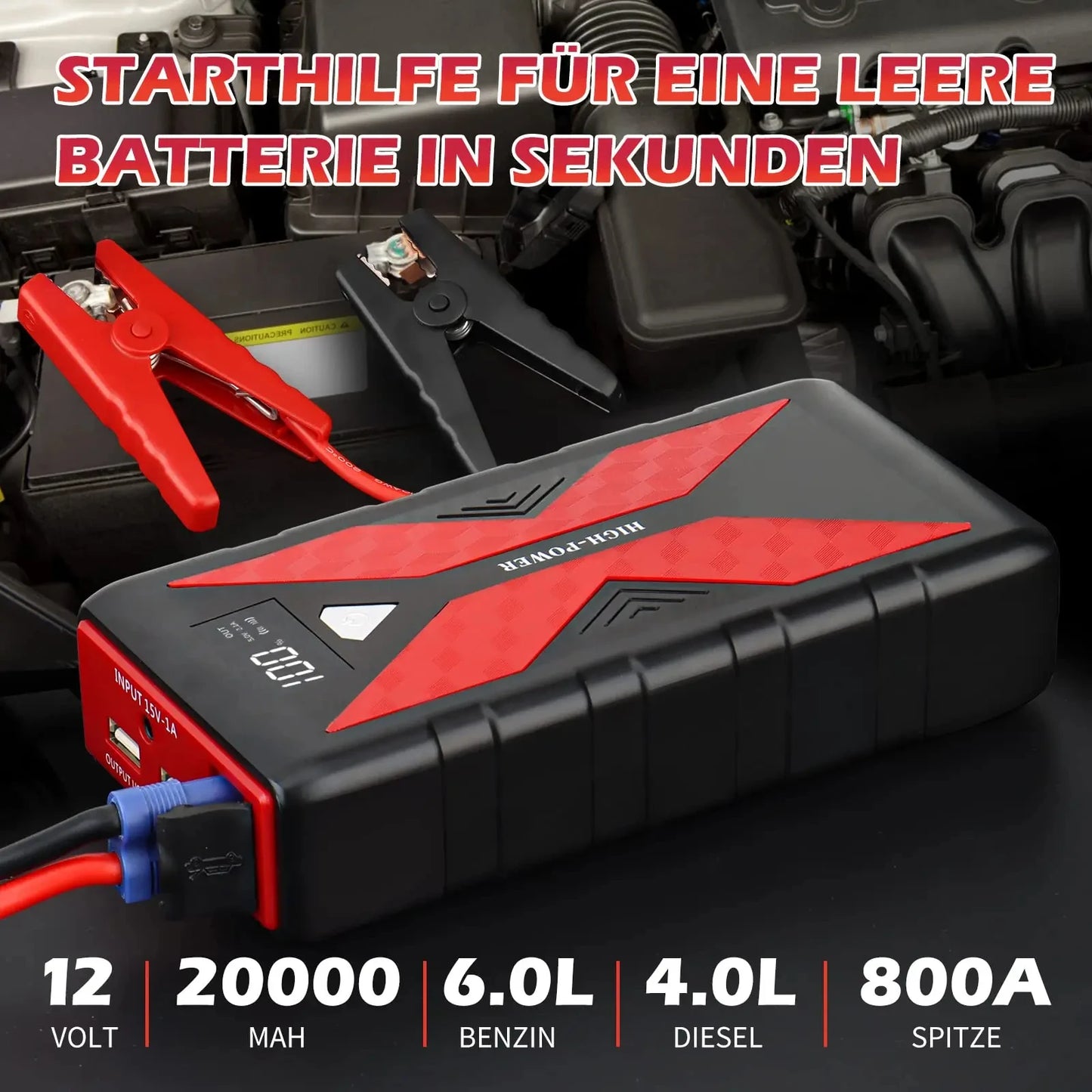 28000mAh 800A Car Jump Starter Power Bank X8 Portable Car Battery 12V Booster Charger Starting Device Car Buster Starter