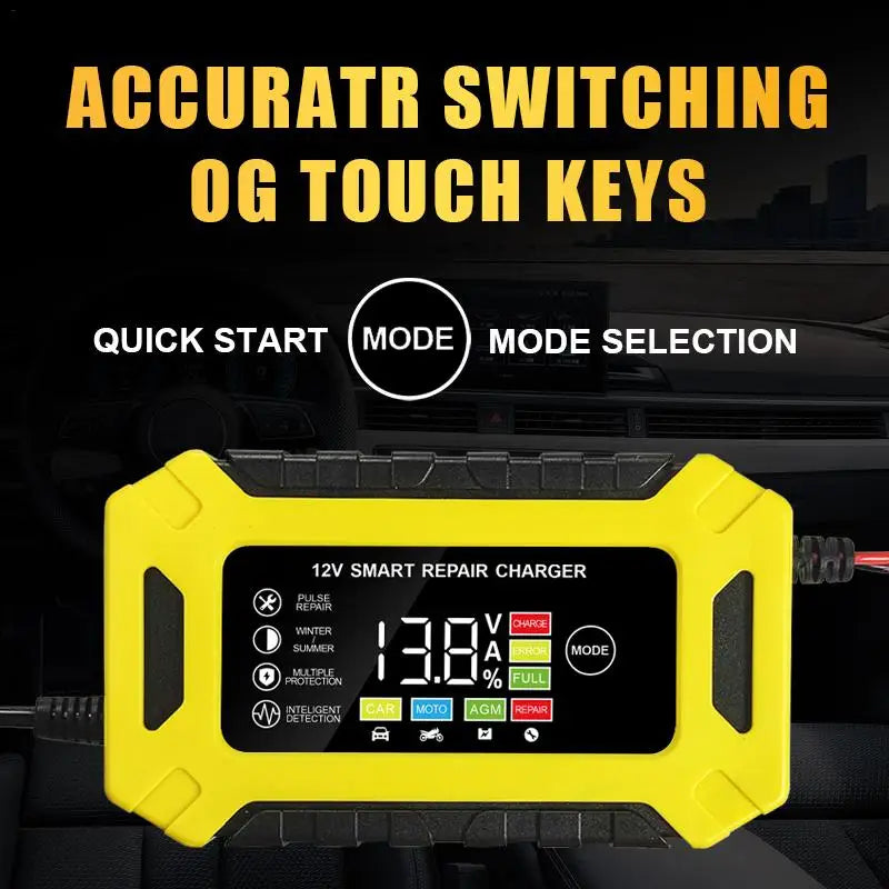 Car Battery Charger Portable Car Jump Starter Power Bank 12V 6A Automatic Smart Charger Auto Booster Starting Device For Cars