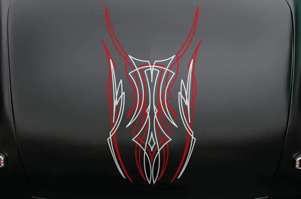 Factory Crafts Universal Pinstripe Set 3 Graphics Kit 3M Vinyl Decal Wrap - Red & White