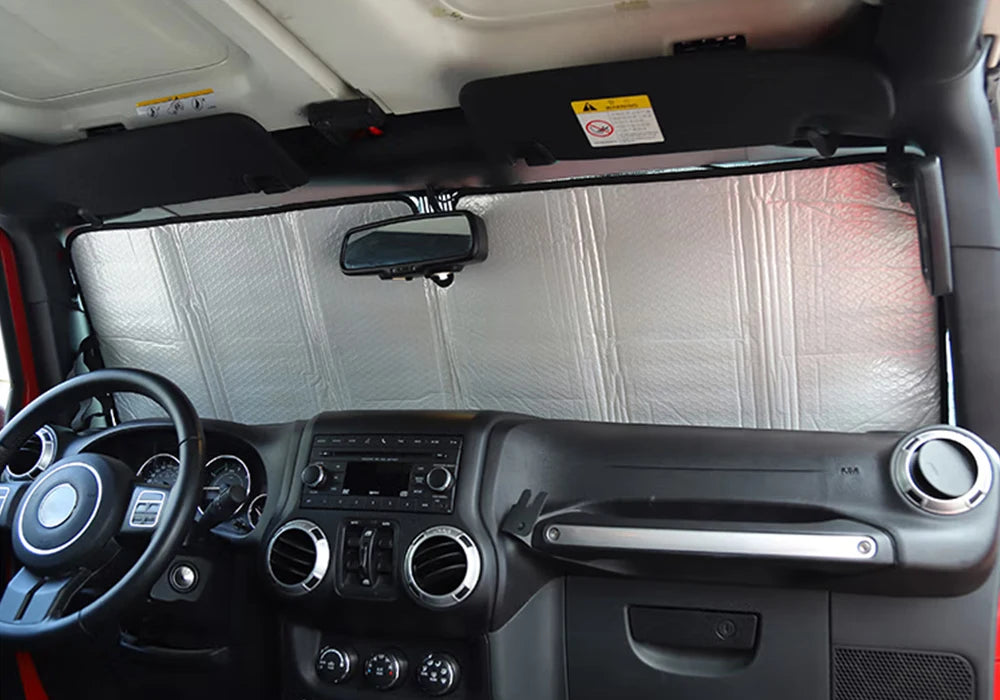 Car Front Windshield Sunshade for Jeep Wrangler TJ JK JKU 1997-2017 Visor Window Sun Solar UV Rays Protector Cover Accessories