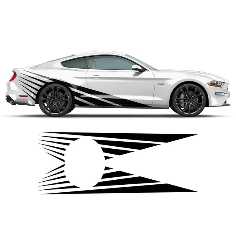 RISING SUN Car Decal and Window Flag Decor, Car Stickers and Bumper Stickers Cover Decals for FOR FORD MUSTANG 2015 - 2022