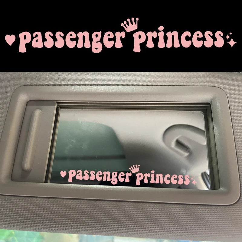 G216 15*2.3CM Passenger princess car stickers funny creative stickers for car rearview mirrors