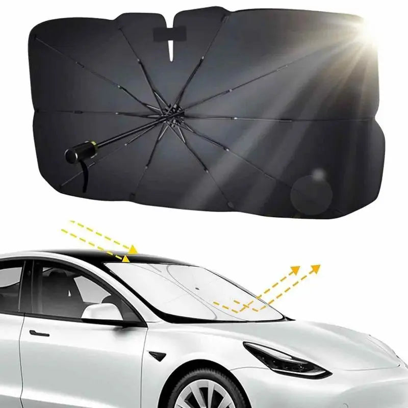 Windshield Umbrella Car Windscreen Sun Shade Foldable UV Block Heat-Resistant Vehicle Accessory 360 Rotation Car Truck SUV Etc.
