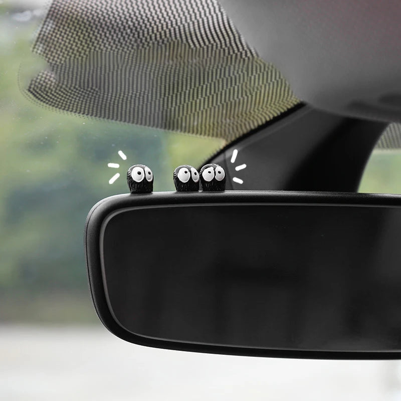 5/10/20PCS Cute Black Elf Car Interior Decoration Funny Auto Center Console Rearview Mirror Ornaments For Car Accessories