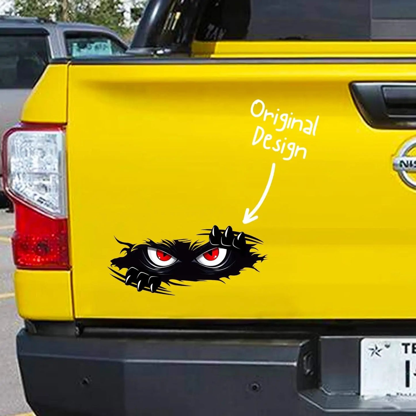 3Pcs Funny Monster Sticker Waterproof 3D vinyl self adhesive funny anime cute Auto Peeking Monster car stickers
