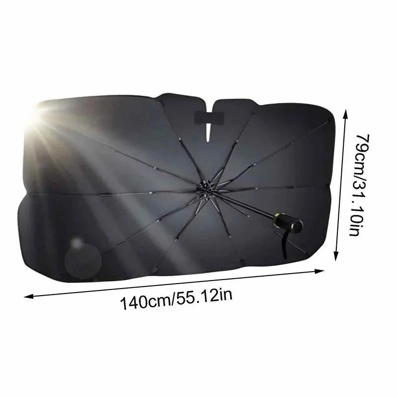 Windshield Umbrella Car Windscreen Sun Shade Foldable UV Block Heat-Resistant Vehicle Accessory 360 Rotation Car Truck SUV Etc.