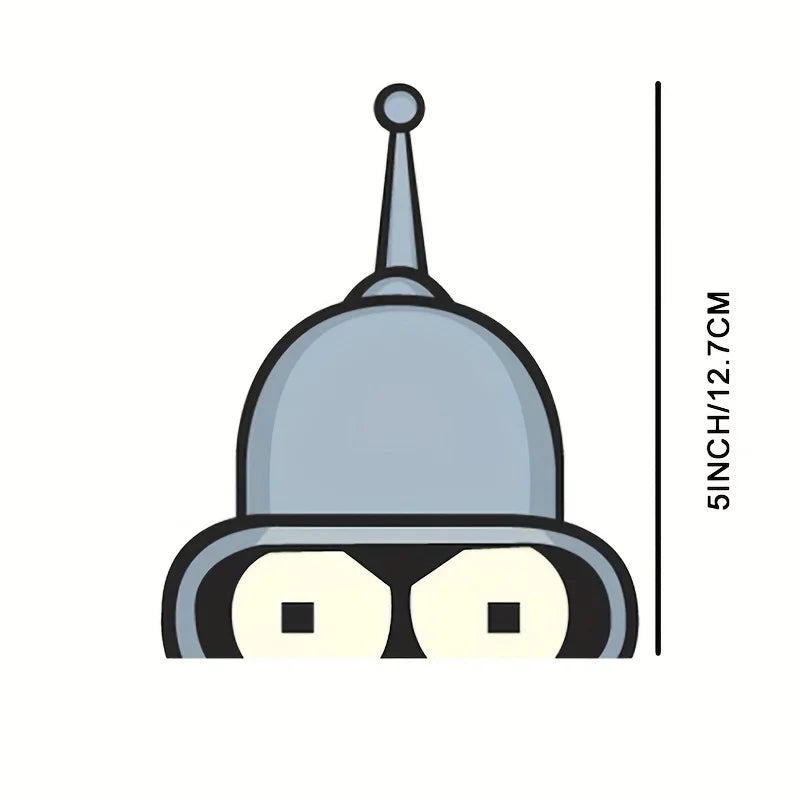 Bender-Face-Futurama's Sticker Cartoon Vinyl for Cars Trucks Laptops