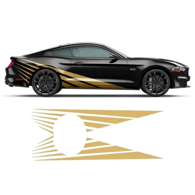 RISING SUN Car Decal and Window Flag Decor, Car Stickers and Bumper Stickers Cover Decals for FOR FORD MUSTANG 2015 - 2022