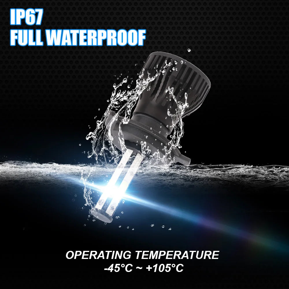 2PCS New 4 Sides LED 6500K H11 H4 H7 H8 H9 9004 9005 9006 9007 Car LED Headlight Bulbs Auto Led HB3 HB4 HB5 Headlamps 12V 6000K