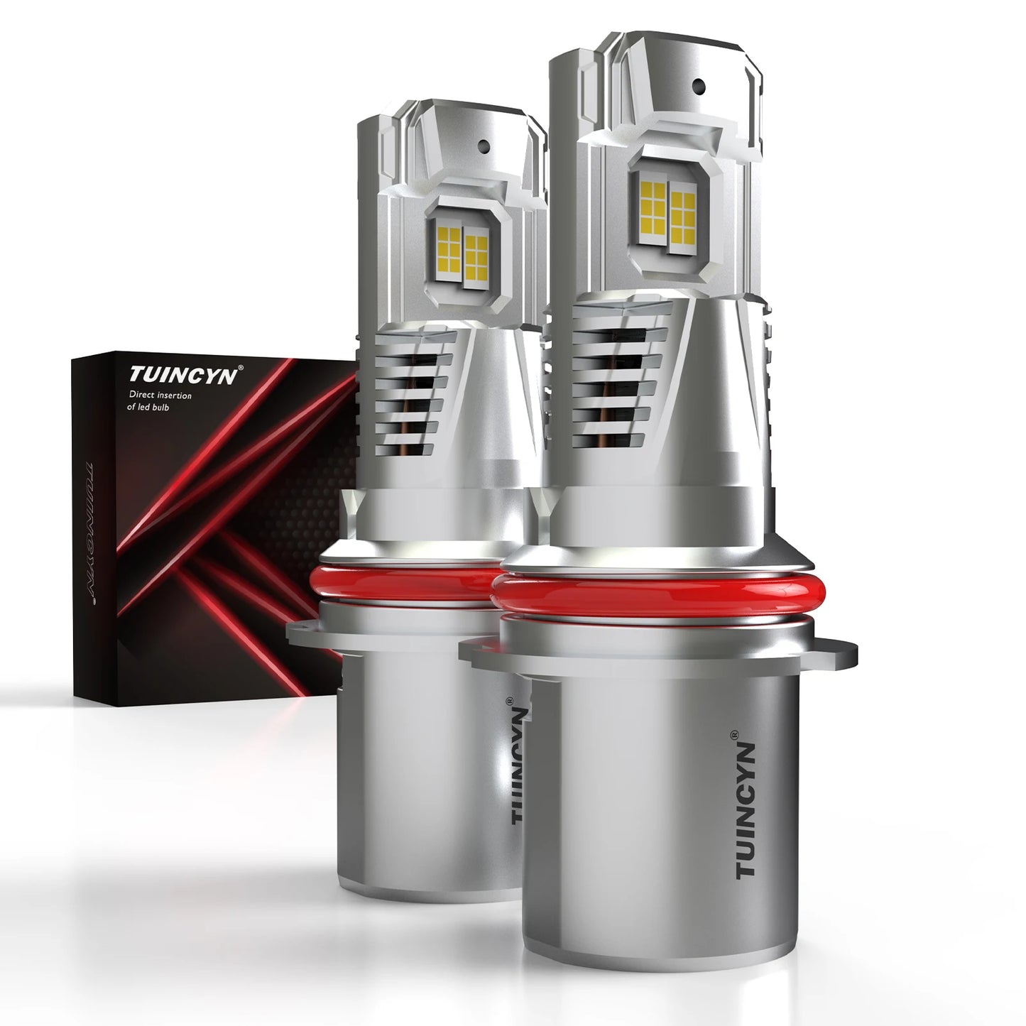 2x High Power 9007 HB5 LED Headlight Mini Size Headlamp 30000LM 6000K Car Lamps Super Bright Plug and Play Car Headlight Bulbs