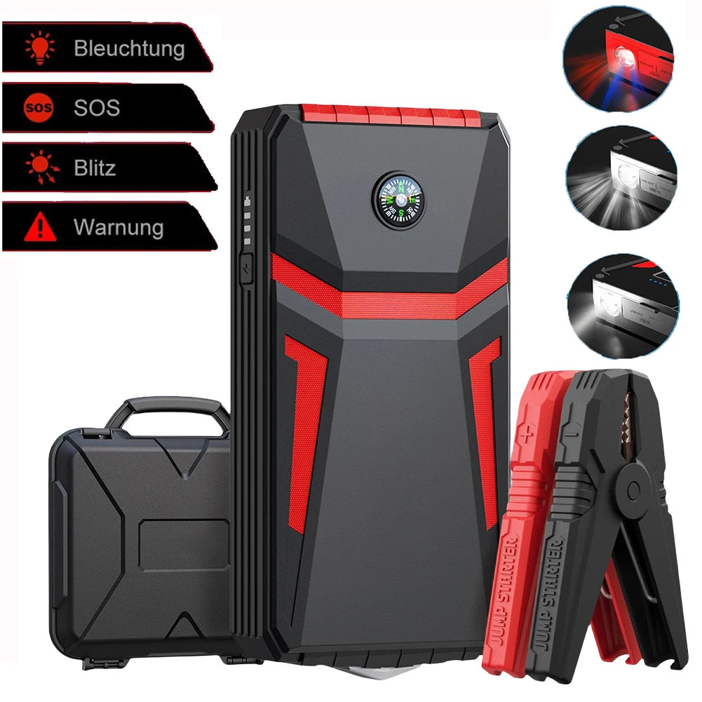 10000mAh Portable Car Jump Starter Power Bank Car Booster Charger 12V Starting Device Petrol Diesel Car Emergency Booster