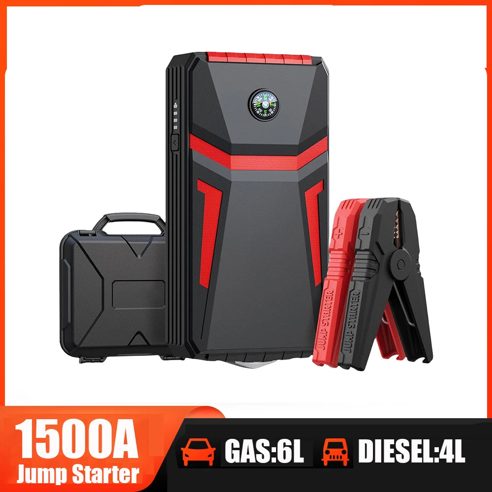 10000mAh Portable Car Jump Starter Power Bank Car Booster Charger 12V Starting Device Petrol Diesel Car Emergency Booster