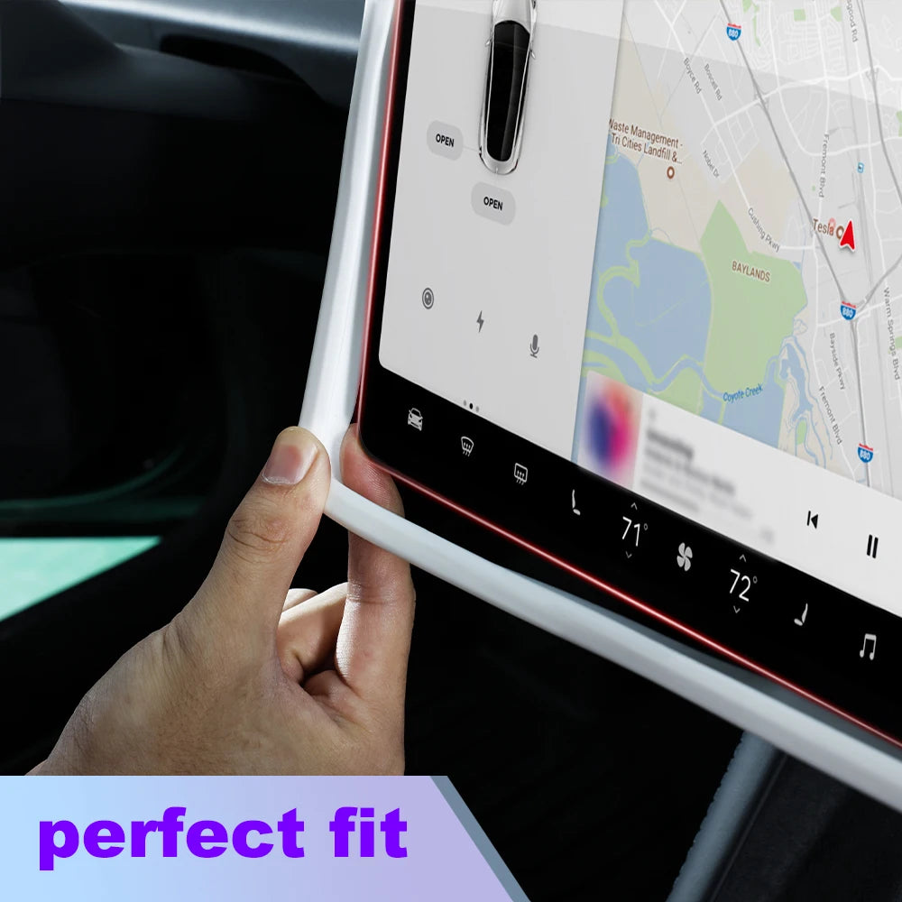 For Tesla Highland Screen Protector Silicone Frame Display Edge Body Cover Central Control Accessories For Tesla Model 3 Y