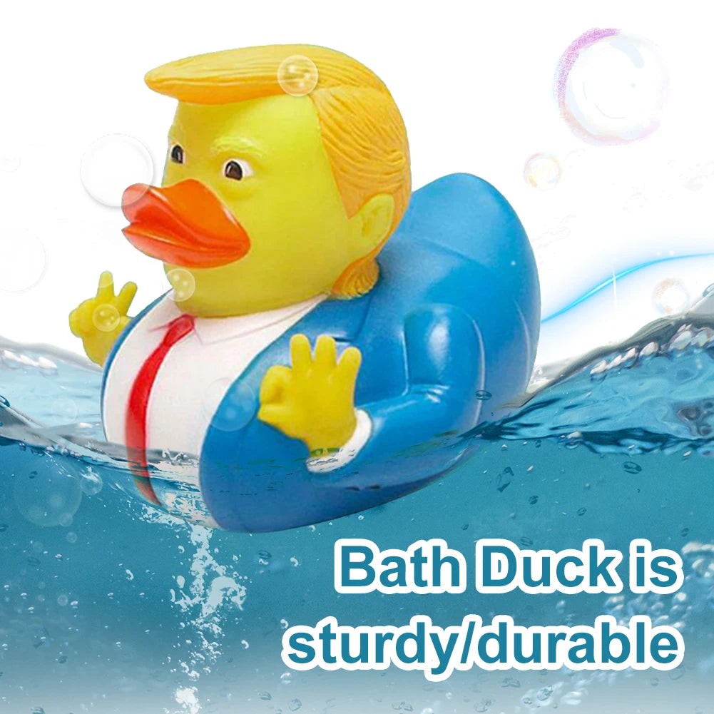 Novelty Trump Rubber Duck Rubber Duckies Trump Merchandise Bathtub Toys for Kids Gift Birthdays Baby Showers Bath Time