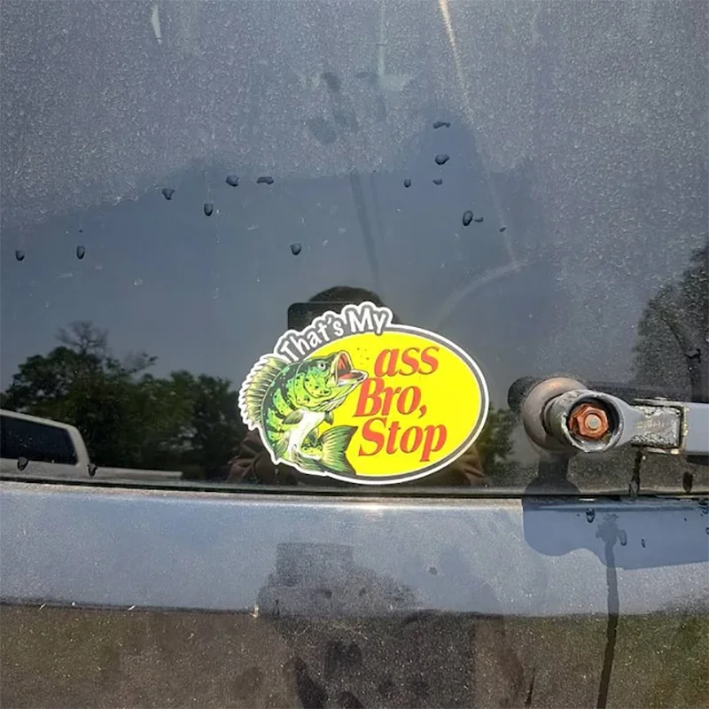 Funny Word Car Stickers That's My Ass Bro Stop Sticker Pack Exterior Accessories Waterproof PVC Decals