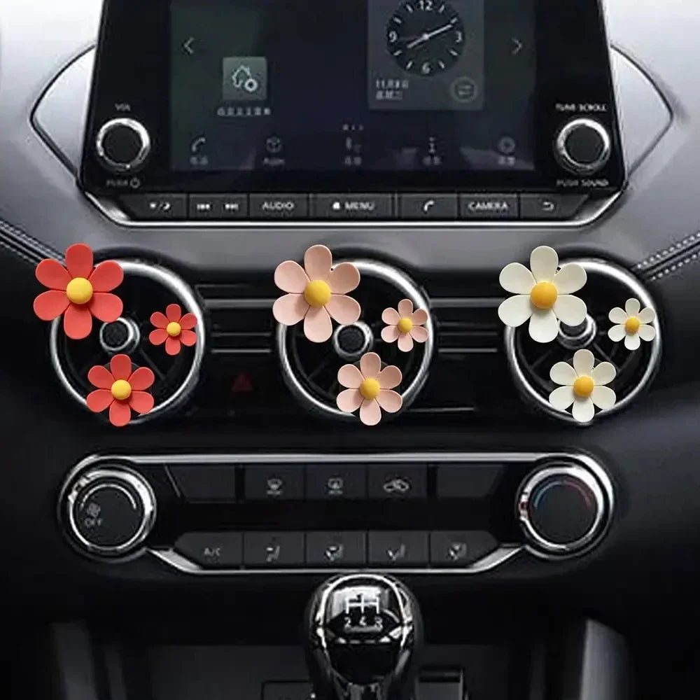 3Pcs/Set Car Outlet Vent Perfume Clips Candy-colored Flower Car Air Freshener Air Conditioning Outlet Incense Car Accessories
