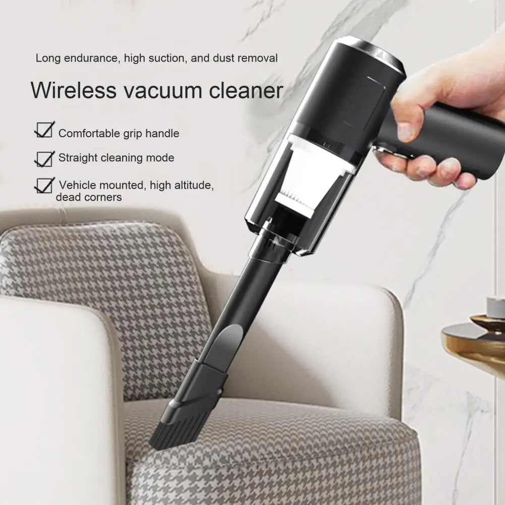 Wireless Car Vacuum Cleaner USB Charging 120W Portable Cleaning Appliance Mini Wet and Dry Vacuum Cleaner Household Type-C