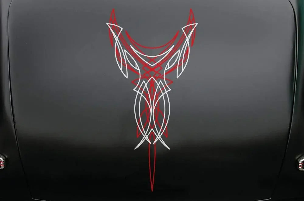 Factory Crafts Universal Pinstripe Graphics Kit 3M Vinyl Decal Wrap - Red & White