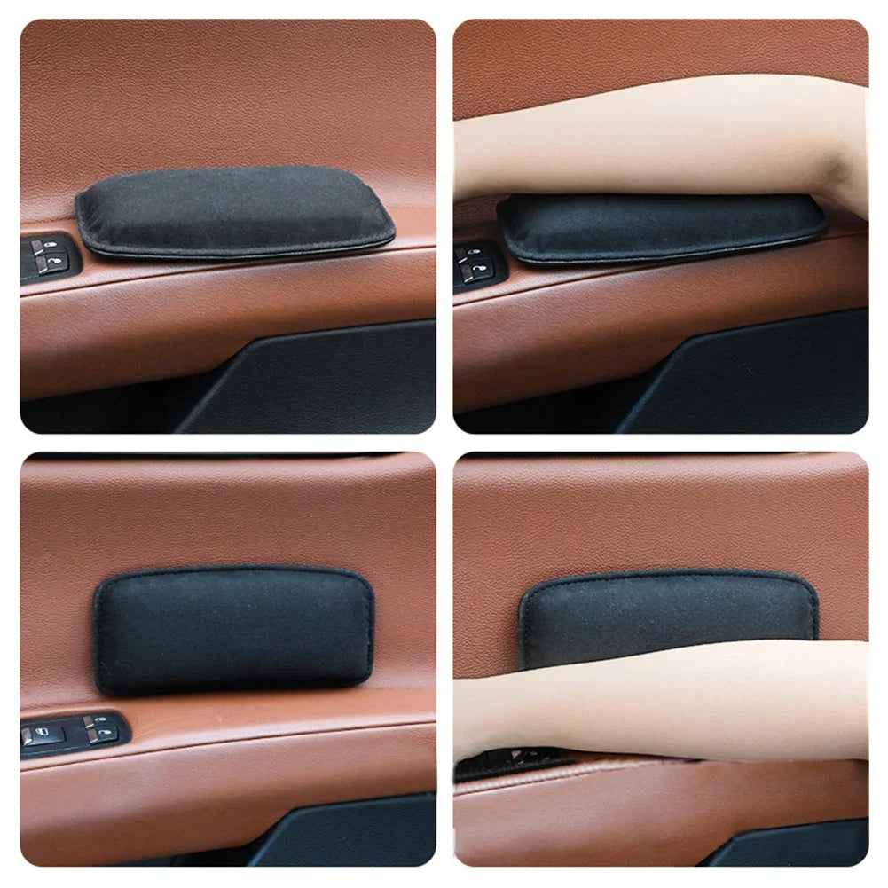 Car Suede Leather Knee Pad Inside Knee Cushion Comfortable Elastic Cushion Memory Foam Thigh Support Interior Accessories