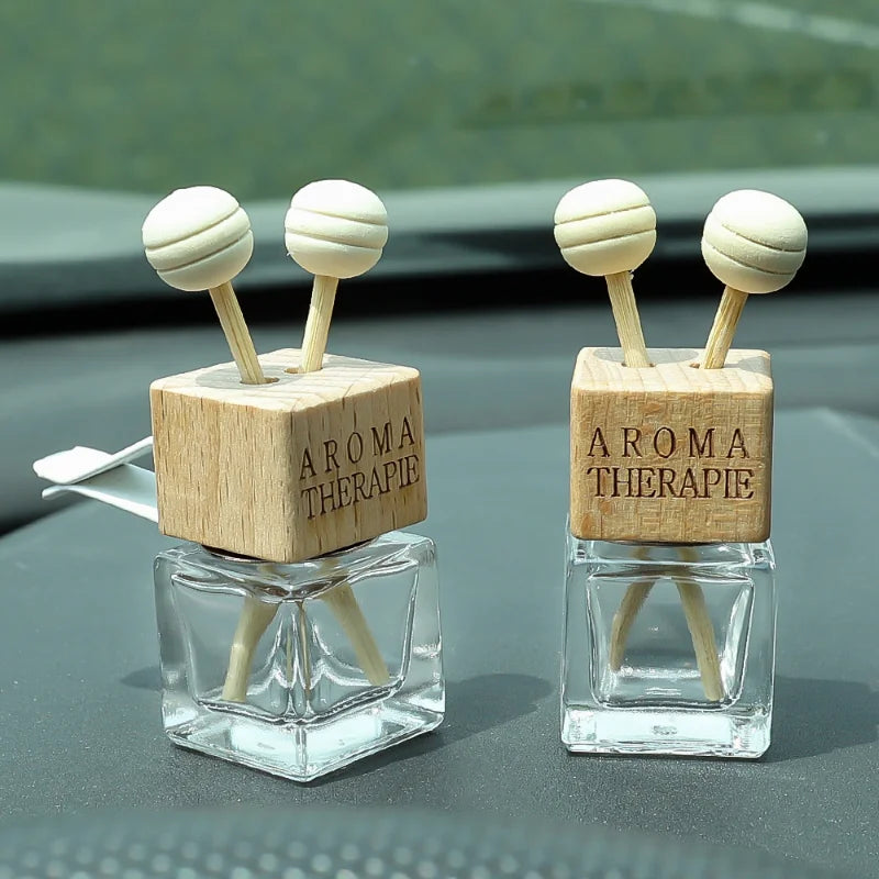 8ml Car Air Freshener Perfume Clip Empty Glass Bottle Fragrance Ornament Vent Outlet Diffuser Empty Essential Oil Glass