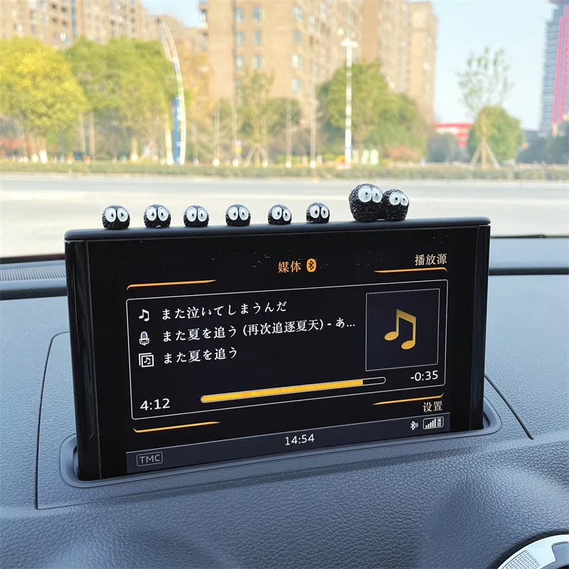 5/10/20PCS Cute Black Elf Car Interior Decoration Funny Auto Center Console Rearview Mirror Ornaments For Car Accessories