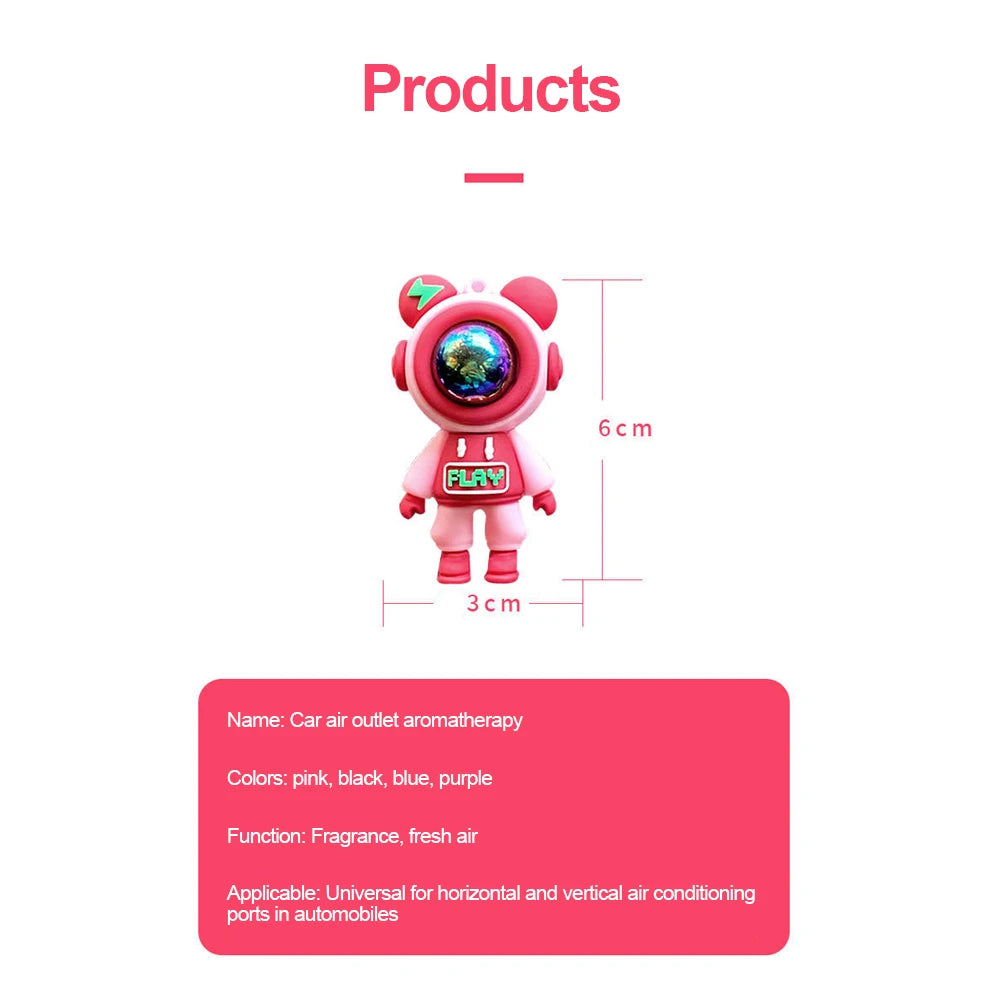 Car Air Outlet Perfume Clip Cartoon Astronaut Air Freshener Conditioning Air Outlet Car Aromatherapy Car Interior Accessories