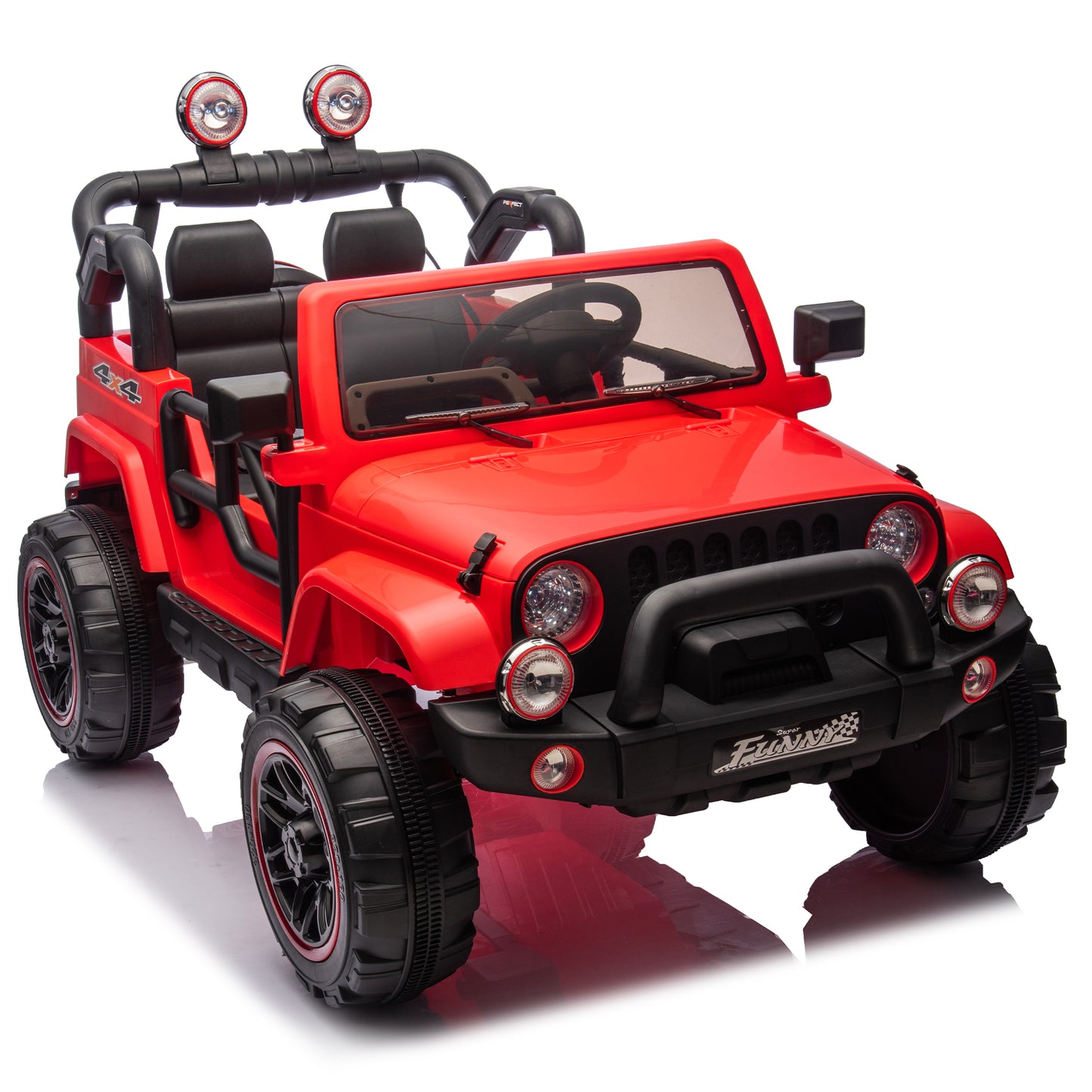 24V Kids Ride On Electric Car W/Parents Control,Seat width 19.09in,2WD,Rear suspension,Trunk storage,Portable pull rod,Light&Searchlight,Bluetooth,USB,Provide a speed of 2.5-4MPH for Kids Aged 3-8.