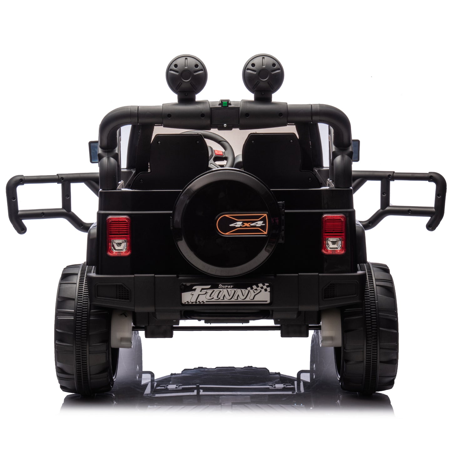 24V Kids Ride On Electric Car W/Parents Control,Seat width 19.09in,2WD,Rear suspension,Trunk storage,Portable pull rod,Light&Searchlight,Bluetooth,USB,Provide a speed of 2.5-4MPH for Kids Aged 3-8.