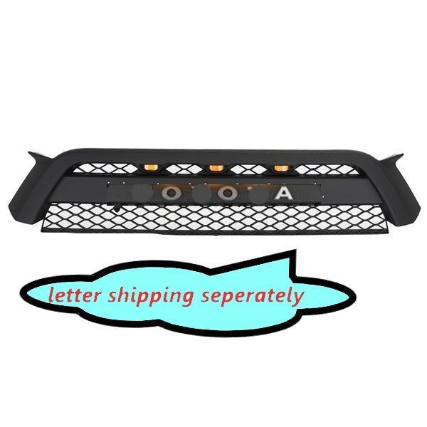 Front Grille Fits For2012 2013 2014 2015 5th Gen 4Runner Trd Pro Grill With Raptor Lights W/Letters