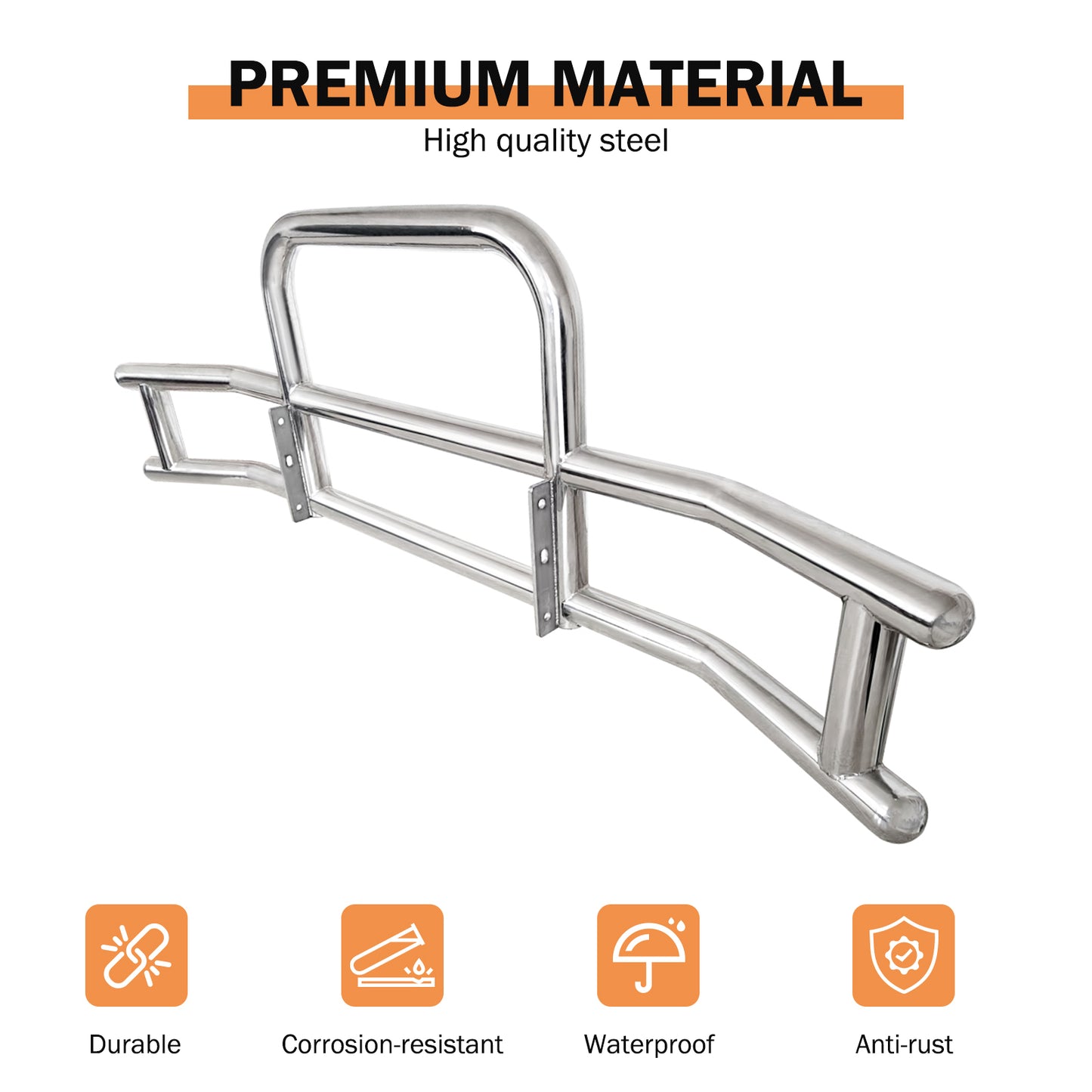 Front Bumper Deer Guard for Volvo VN/VNL 2004-2017 with Bracket G04020