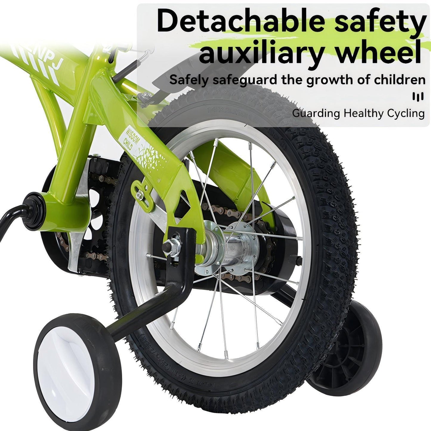 FKZNPJ 18 inch sporty kids bike with training wheels and stand Adjustable saddle Suitable for boys and girls aged 5-10 years tall Height 45-57 inches Available in a variety of colors