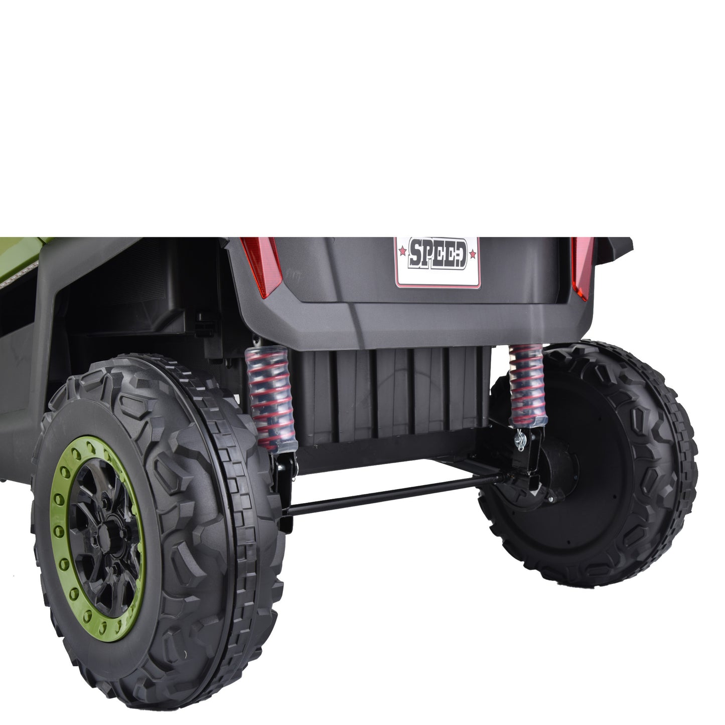 24V 4WD Kids Ride on car, 2 Seater Kids Ride on UTV, Big Battery, Easy-Drag System, w/parents control, Soft Braking, Spring Suspension, Green