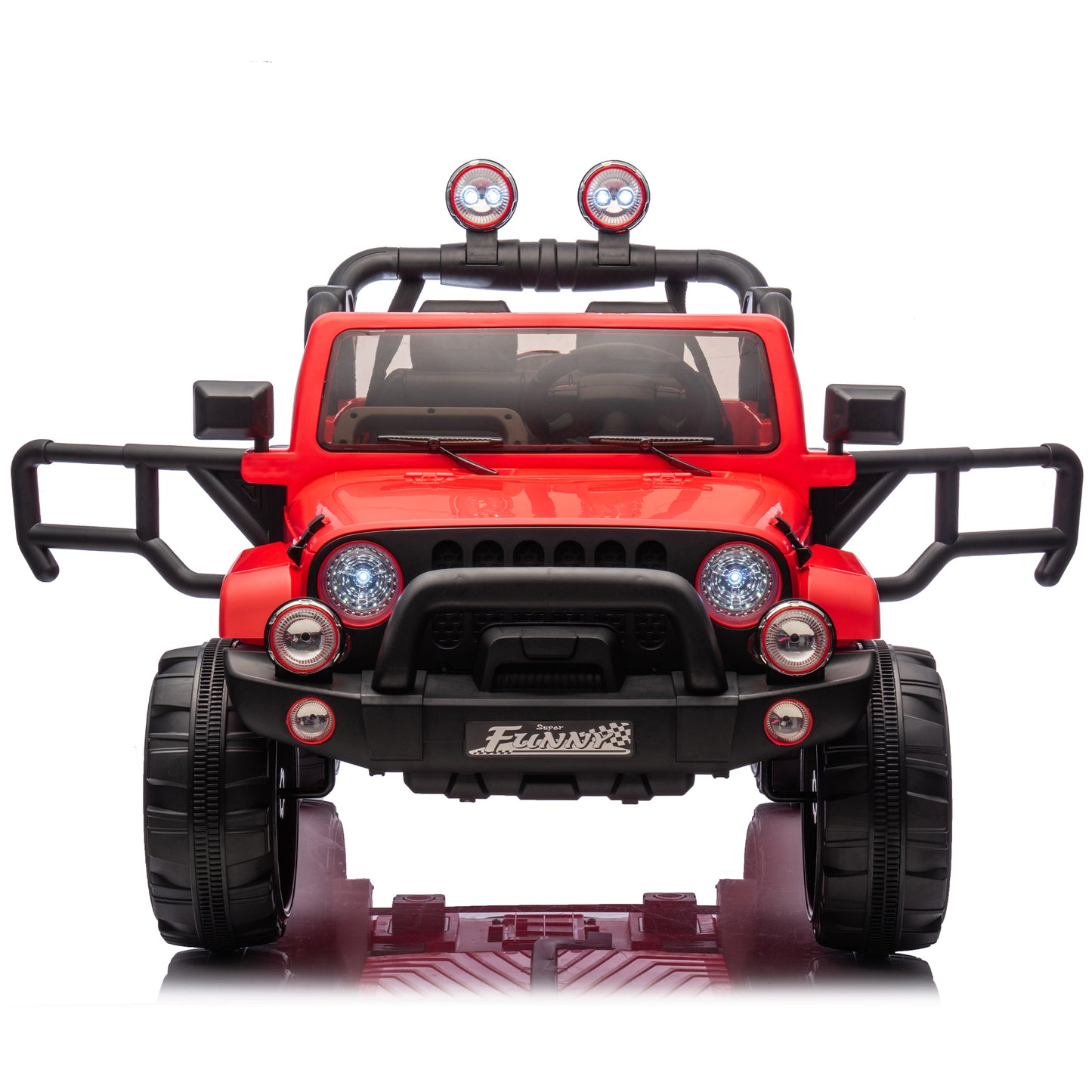 24V Kids Ride On Electric Car W/Parents Control,Seat width 19.09in,2WD,Rear suspension,Trunk storage,Portable pull rod,Light&Searchlight,Bluetooth,USB,Provide a speed of 2.5-4MPH for Kids Aged 3-8.